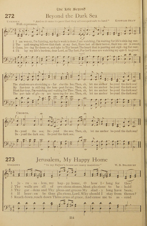 Popular Hymns No. 3: popular songs and standard hymns, suitable for the Bible school, church services, Christian Endeavor, evangelistic meetings and for the family circle page 214