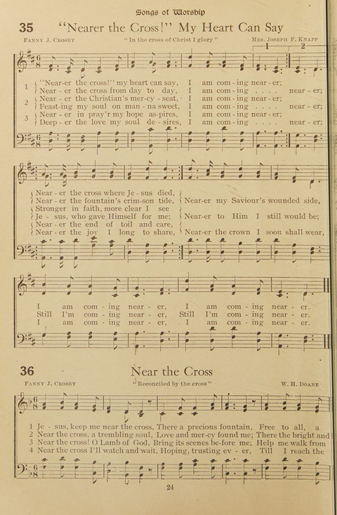 Popular Hymns No. 3: popular songs and standard hymns, suitable for the Bible school, church services, Christian Endeavor, evangelistic meetings and for the family circle page 24