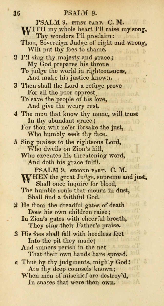 Psalms and Hymns Adapted to Public Worship, and Approved by the General Assembly of the Presbyterian Church in the United States of America page 16