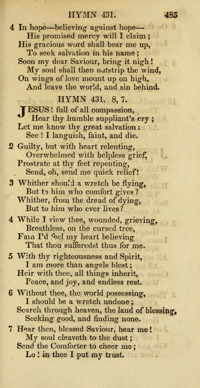 Psalms and Hymns Adapted to Public Worship, and Approved by the General Assembly of the Presbyterian Church in the United States of America page 487
