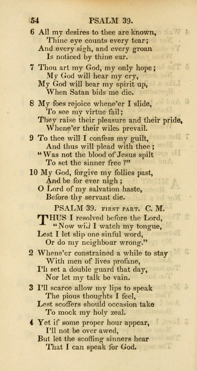 Psalms and Hymns Adapted to Public Worship, and Approved by the General Assembly of the Presbyterian Church in the United States of America page 54