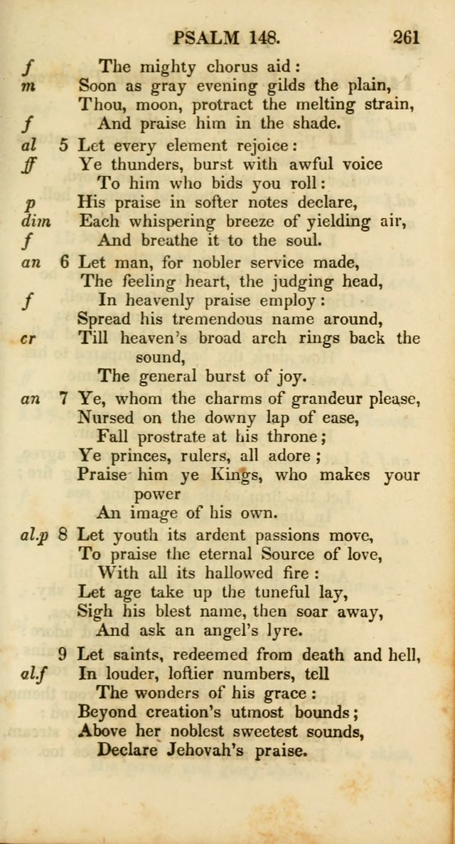 Psalms and Hymns, Adapted to Public Worship: and approved by the General Assembly of the Presbyterian Church in the United States of America: the latter being arranged according to subjects... page 261