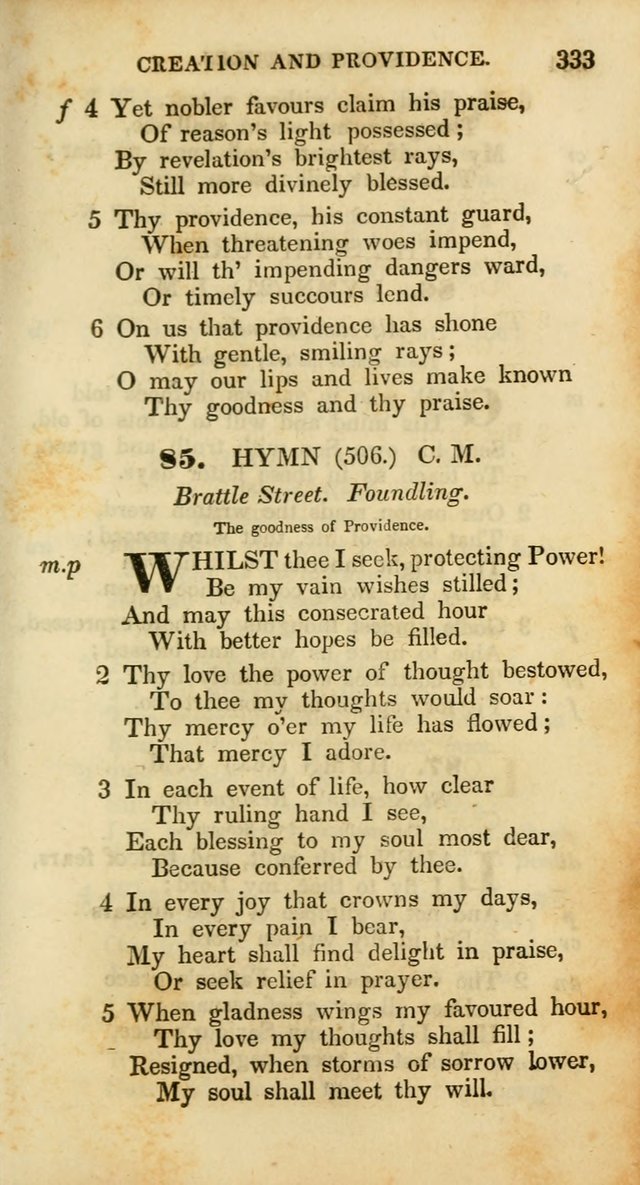 Psalms and Hymns, Adapted to Public Worship: and approved by the General Assembly of the Presbyterian Church in the United States of America: the latter being arranged according to subjects... page 333