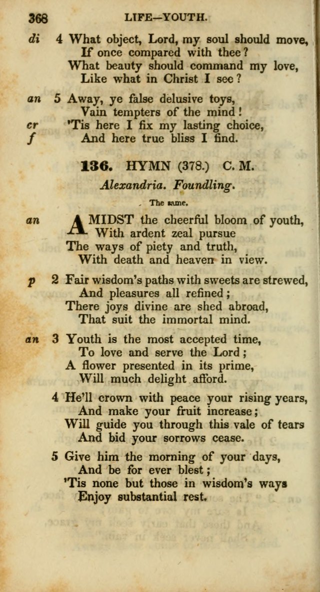 Psalms and Hymns, Adapted to Public Worship: and approved by the General Assembly of the Presbyterian Church in the United States of America: the latter being arranged according to subjects... page 368