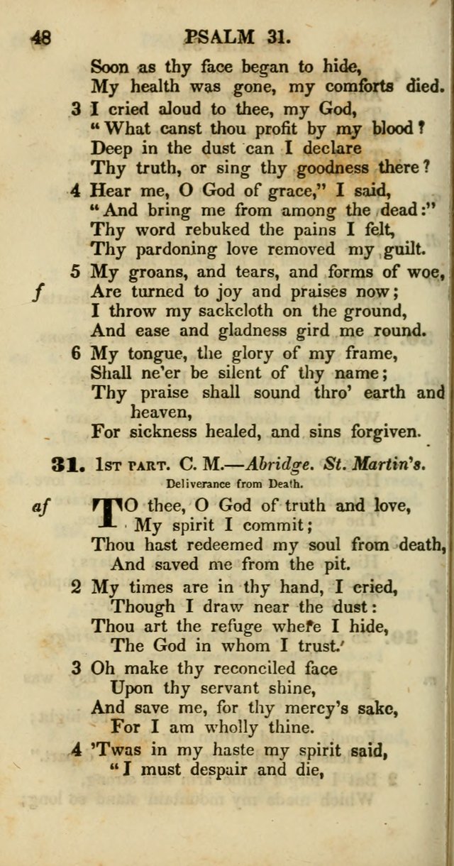Psalms and Hymns, Adapted to Public Worship: and approved by the General Assembly of the Presbyterian Church in the United States of America: the latter being arranged according to subjects... page 48