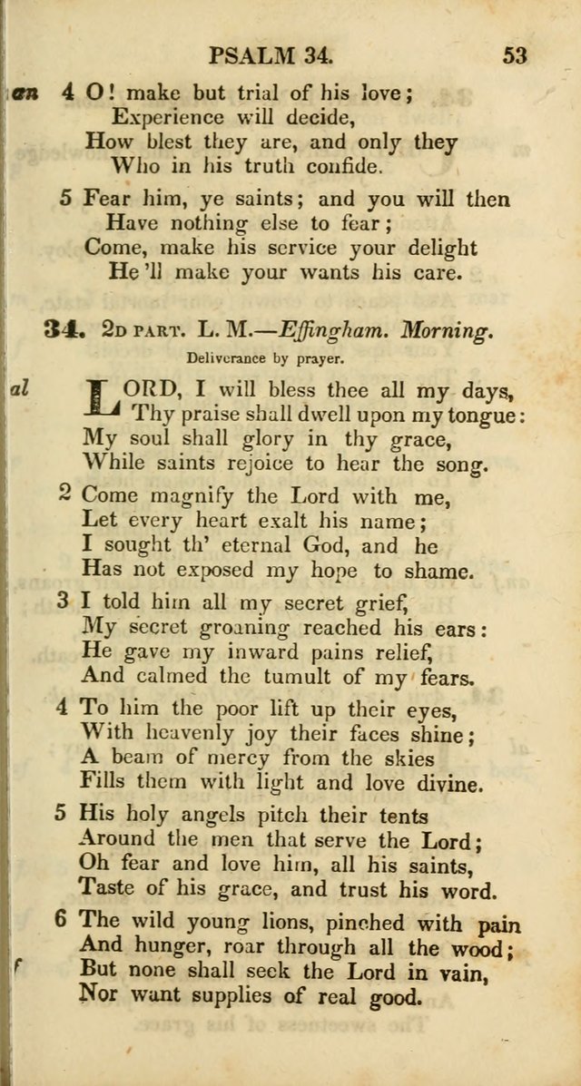 Psalms and Hymns, Adapted to Public Worship: and approved by the General Assembly of the Presbyterian Church in the United States of America: the latter being arranged according to subjects... page 53