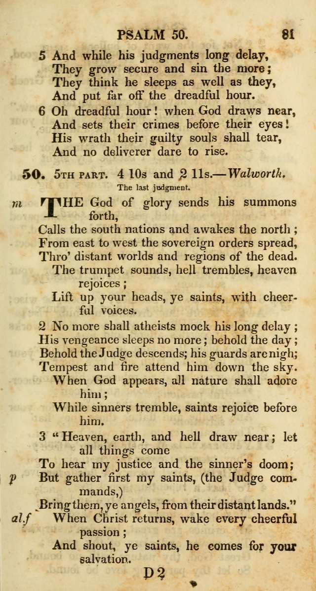 Psalms and Hymns, Adapted to Public Worship: and approved by the General Assembly of the Presbyterian Church in the United States of America: the latter being arranged according to subjects... page 81