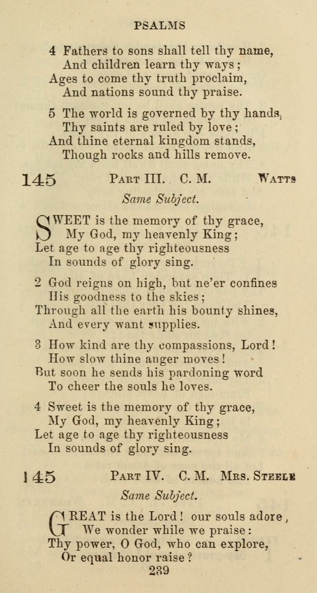Psalms and Hymns: adapted to social, private and public worship in the Cumberland Presbyterian Chruch page 239
