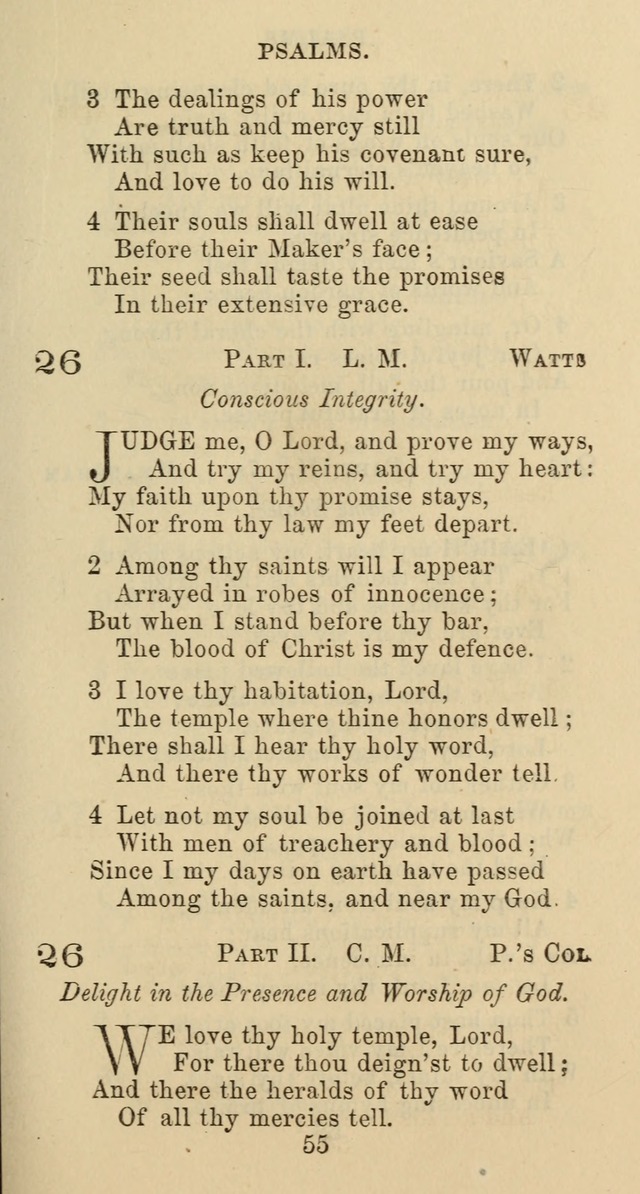 Psalms and Hymns: adapted to social, private and public worship in the Cumberland Presbyterian Chruch page 55
