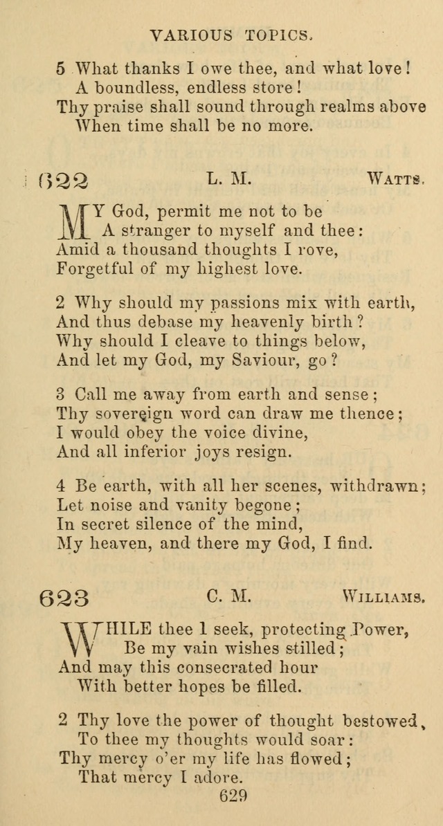 Psalms and Hymns: adapted to social, private and public worship in the Cumberland Presbyterian Chruch page 629