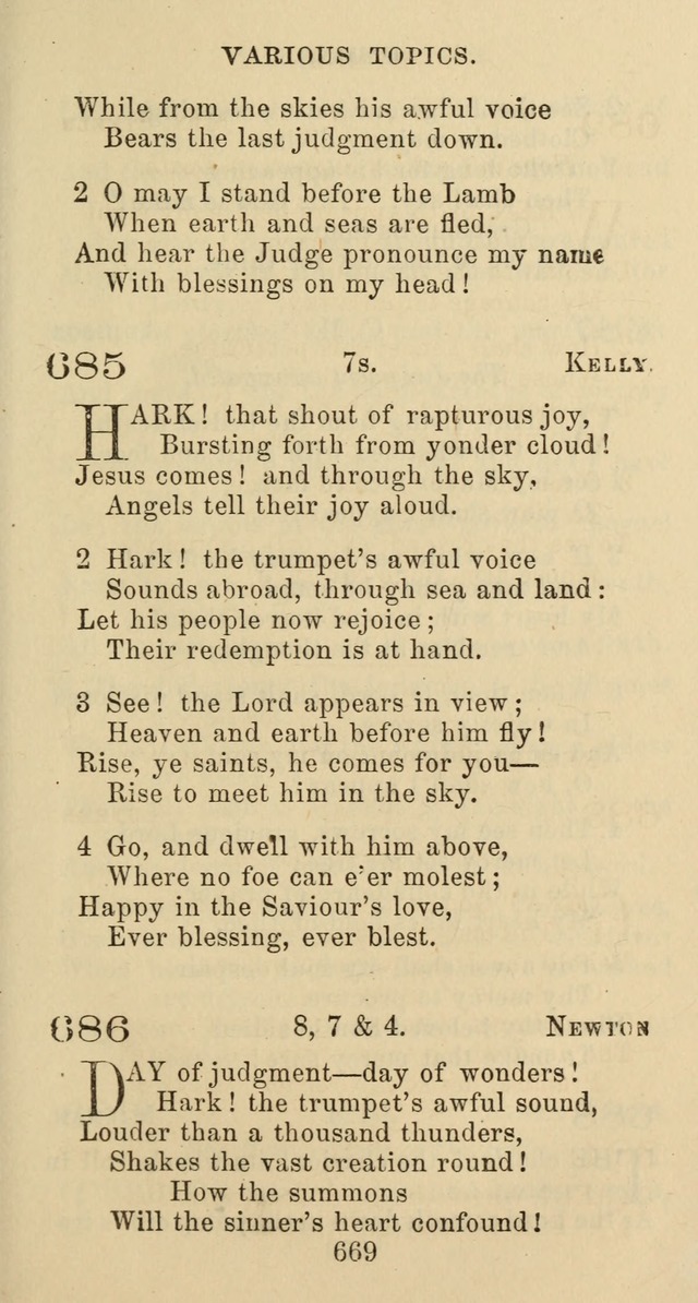 Psalms and Hymns: adapted to social, private and public worship in the Cumberland Presbyterian Chruch page 669