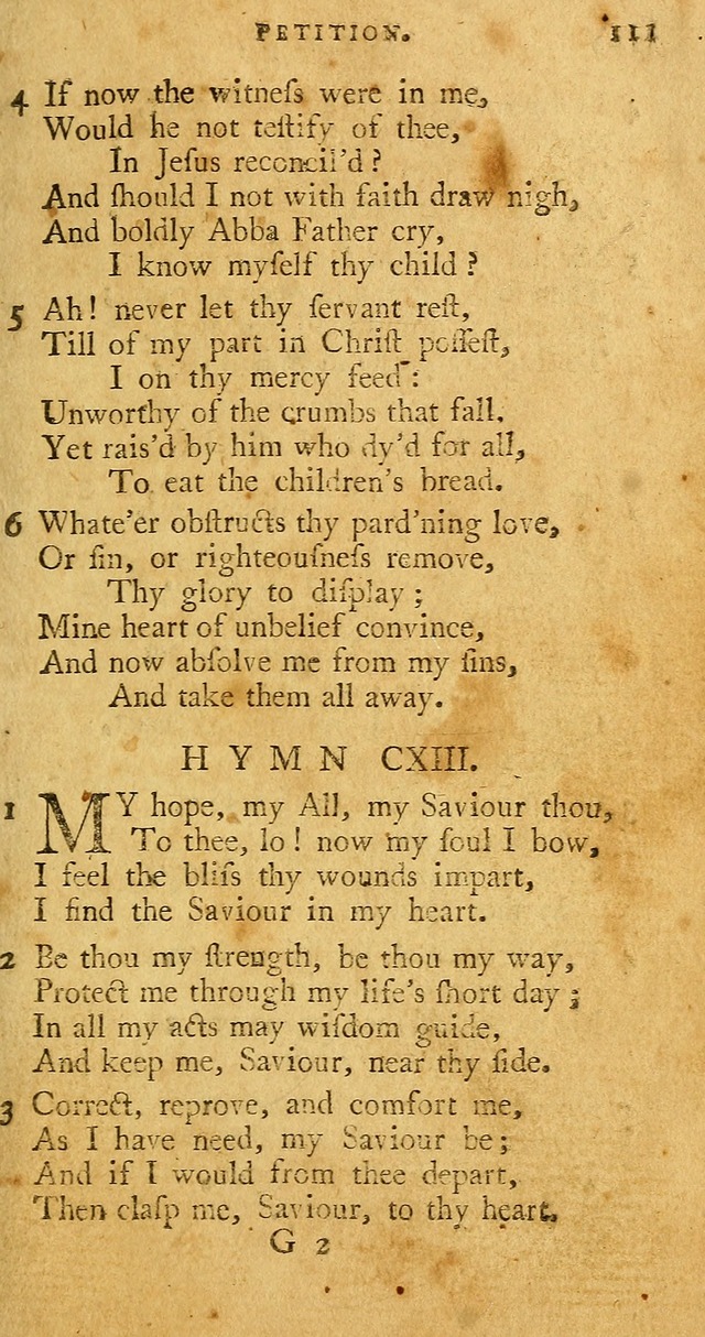 A Pocket hymn book, designed as a constant companion for the pious: collected from various authors page 118