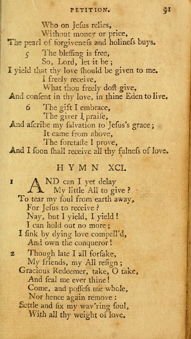 A Pocket hymn book, designed as a constant companion for the pious: collected from various authors page 98
