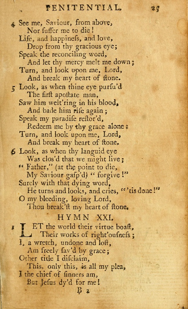 A Pocket hymn-book, designed as a constant companion for the pious: collected from various authors (11th ed.) page 25