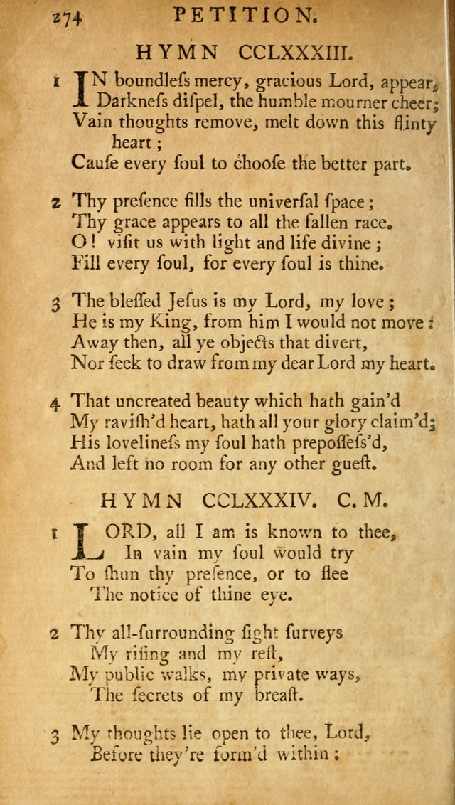 A Pocket hymn-book, designed as a constant companion for the pious: collected from various authors (11th ed.) page 274