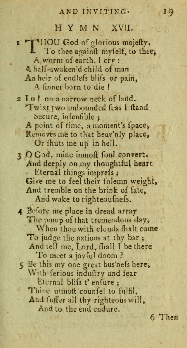 A Pocket Hymn Book: designed as a constant companion for the pious, collected from various authors (9th ed.) page 19