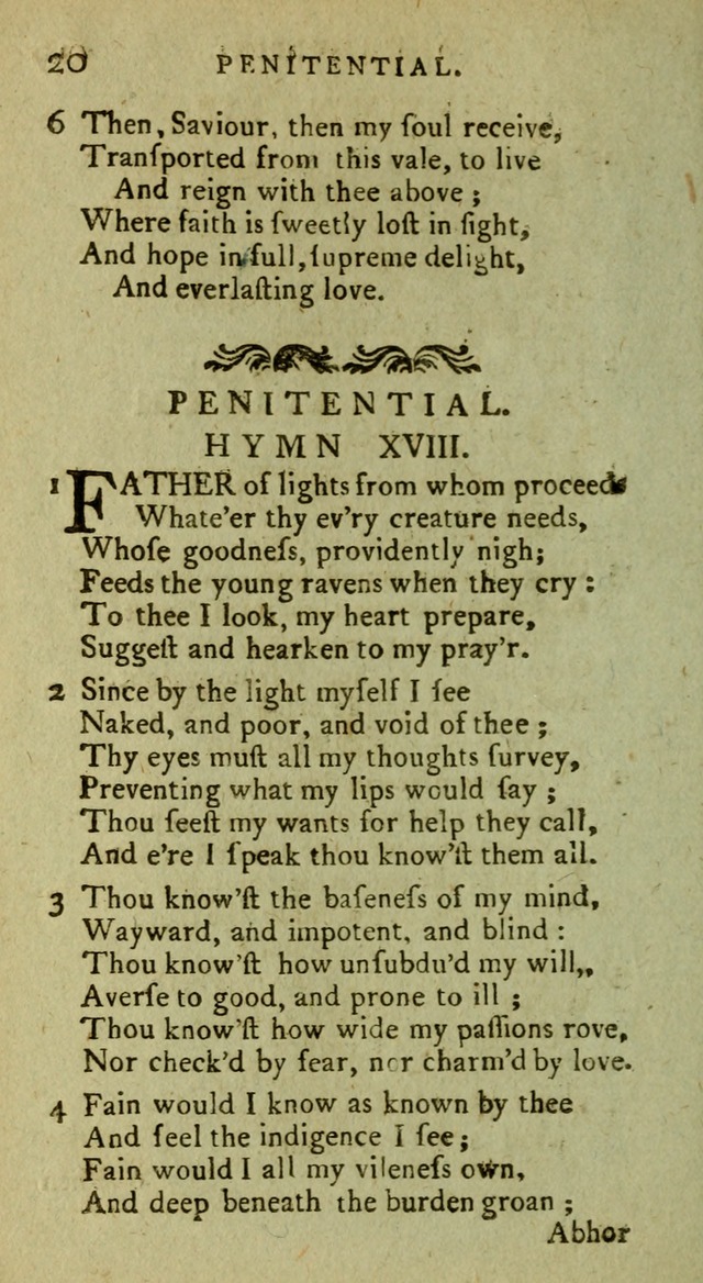 A Pocket Hymn Book: designed as a constant companion for the pious, collected from various authors (9th ed.) page 20