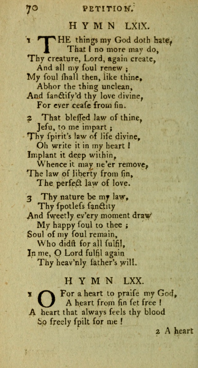 A Pocket Hymn Book: designed as a constant companion for the pious, collected from various authors (9th ed.) page 70