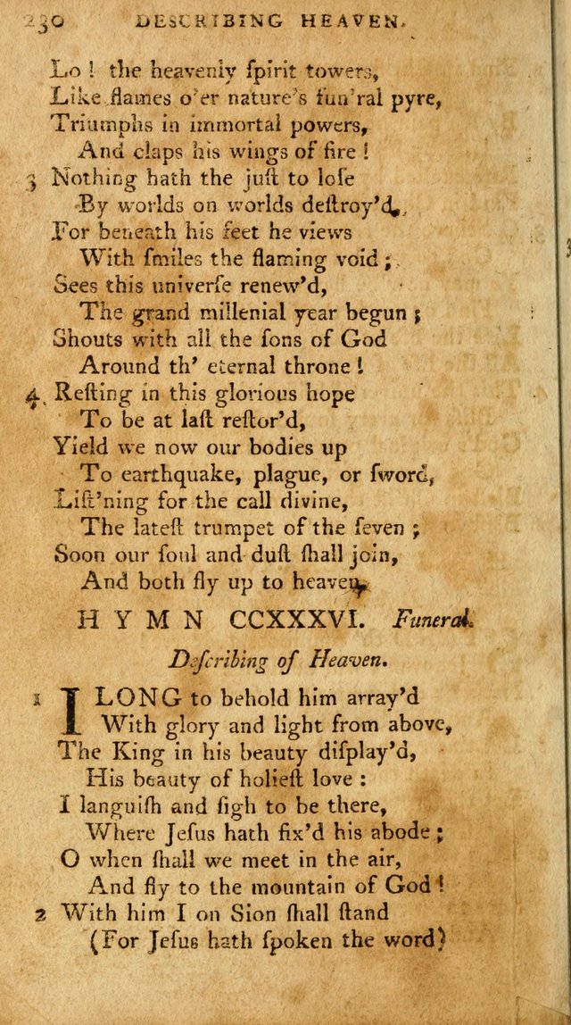 A Pocket Hymn-Book: designed as a constant companion for the pious: collected from various authors. (21st ed.) page 230