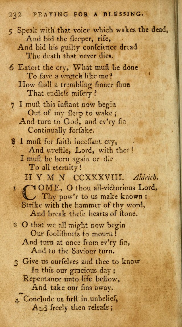 A Pocket Hymn-Book: designed as a constant companion for the pious: collected from various authors. (21st ed.) page 232