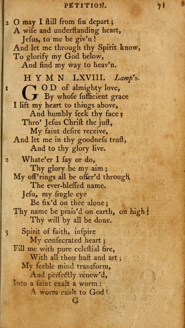 A Pocket Hymn-Book: designed as a constant companion for the pious: collected from various authors. (21st ed.) page 71
