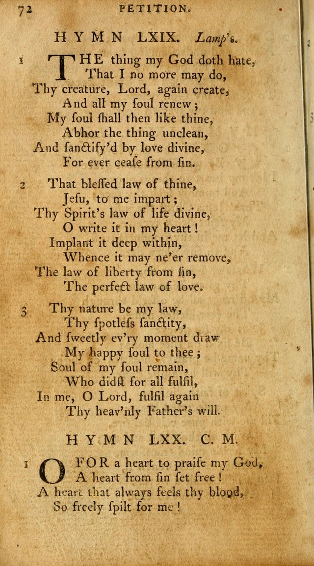 A Pocket Hymn-Book: designed as a constant companion for the pious: collected from various authors. (21st ed.) page 72