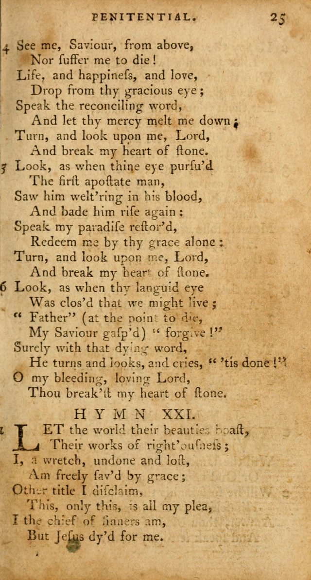 A Pocket Hymn Book, Designed as a Constant Companion for the Pious,  Collected from Various Authors. 28th ed. page 25