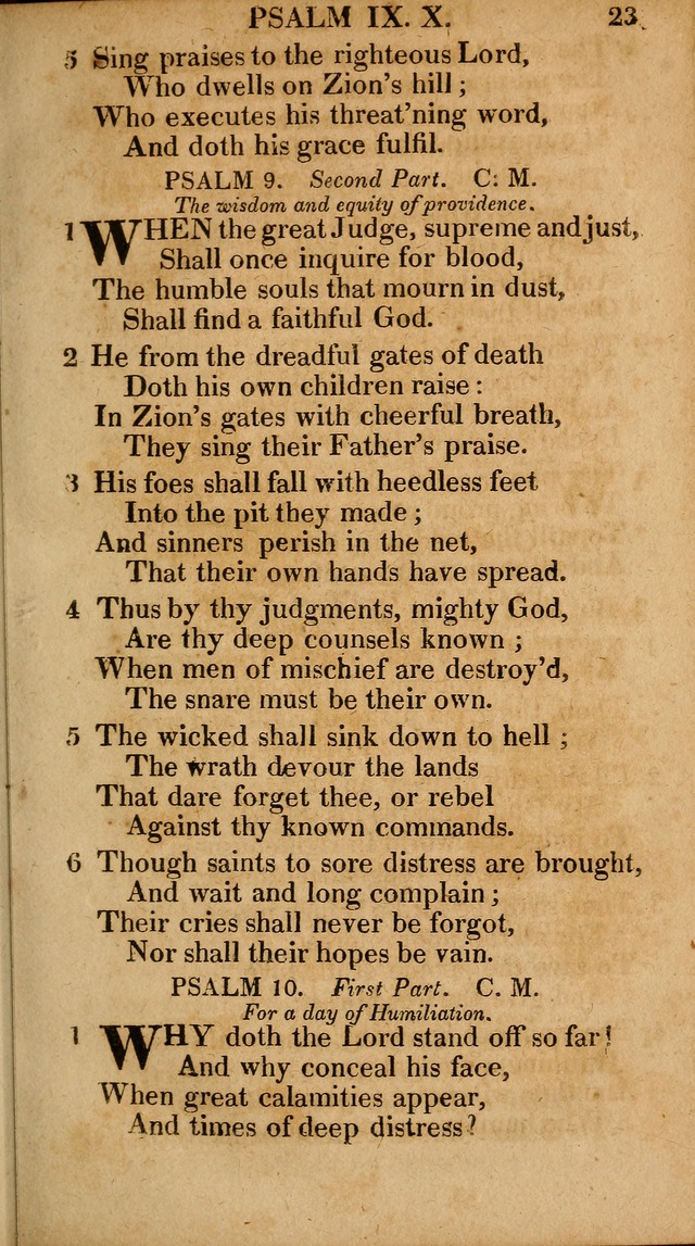 The Psalms and Hymns: with the catechism, confession of faith and liturgy of the Reformed Dutch Church in North America page 23