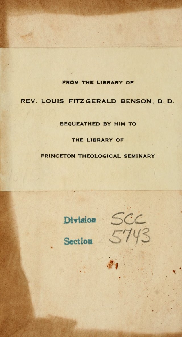 Psalms and Hymns, for Christian Use and Worship page 3