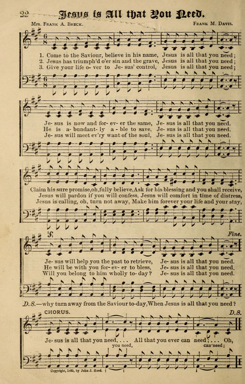Praise Hymns and Full Salvation Songs page 22