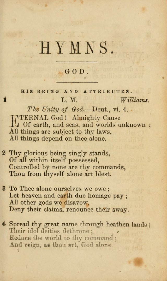 Pocket Hymns: original and selected. designed for the use of the regular Baptist church, and all who love our Lord Jesus Christ page 1