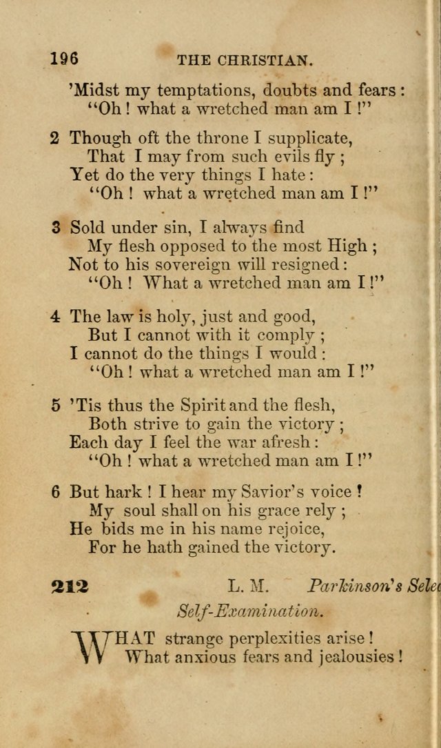 Pocket Hymns: original and selected. designed for the use of the regular Baptist church, and all who love our Lord Jesus Christ page 196