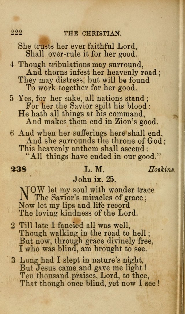 Pocket Hymns: original and selected. designed for the use of the regular Baptist church, and all who love our Lord Jesus Christ page 222