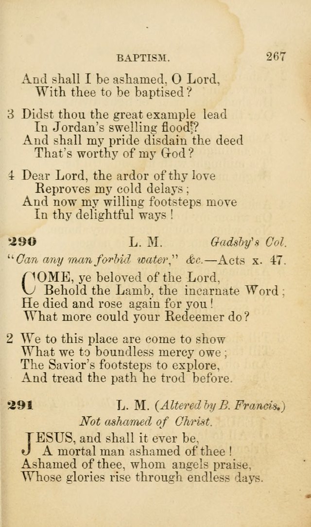 Pocket Hymns: original and selected. designed for the use of the regular Baptist church, and all who love our Lord Jesus Christ page 269