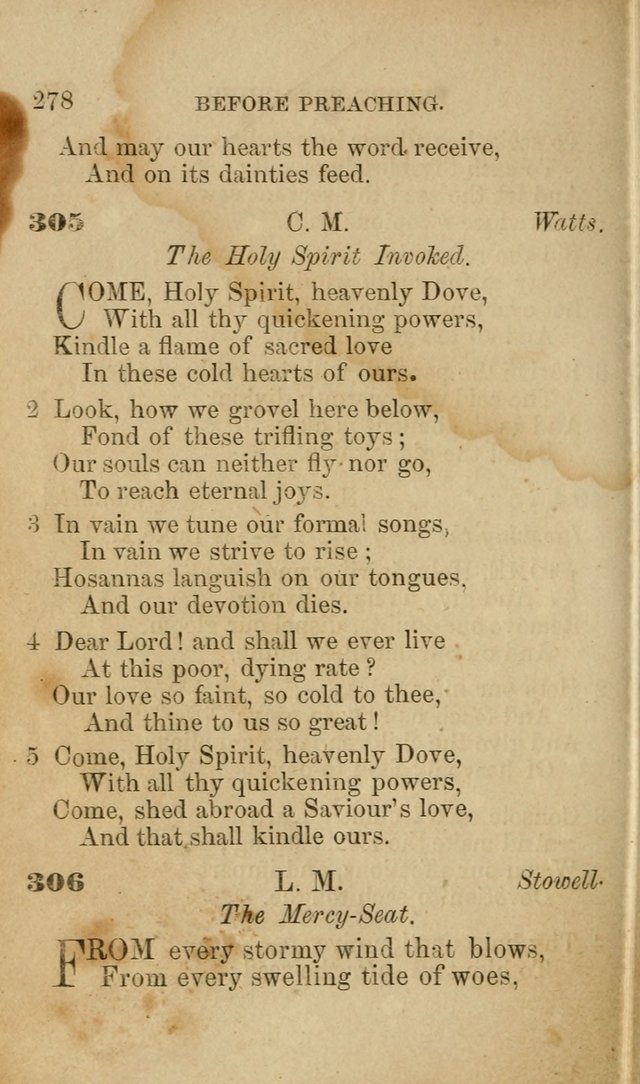 Pocket Hymns: original and selected. designed for the use of the regular Baptist church, and all who love our Lord Jesus Christ page 280