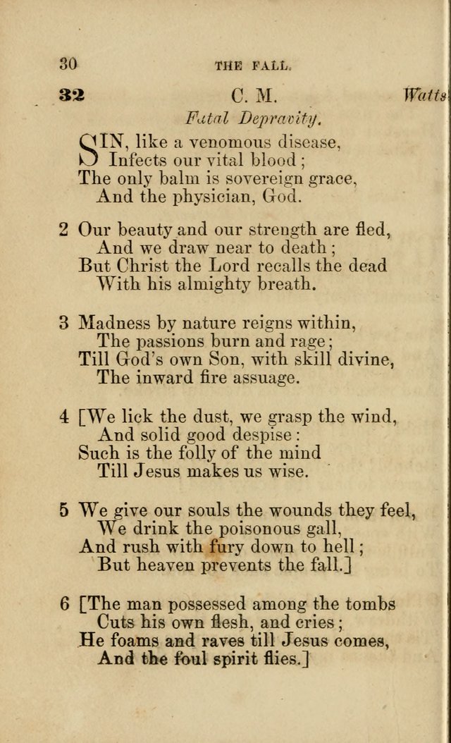 Pocket Hymns: original and selected. designed for the use of the regular Baptist church, and all who love our Lord Jesus Christ page 30