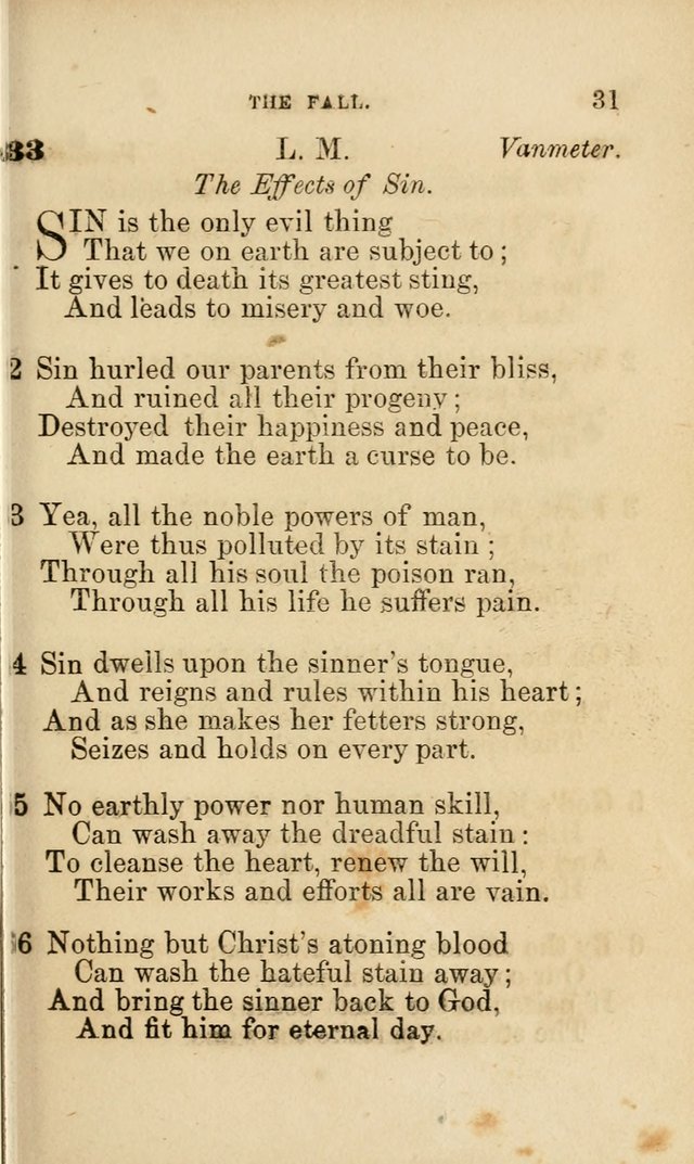 Pocket Hymns: original and selected. designed for the use of the regular Baptist church, and all who love our Lord Jesus Christ page 31
