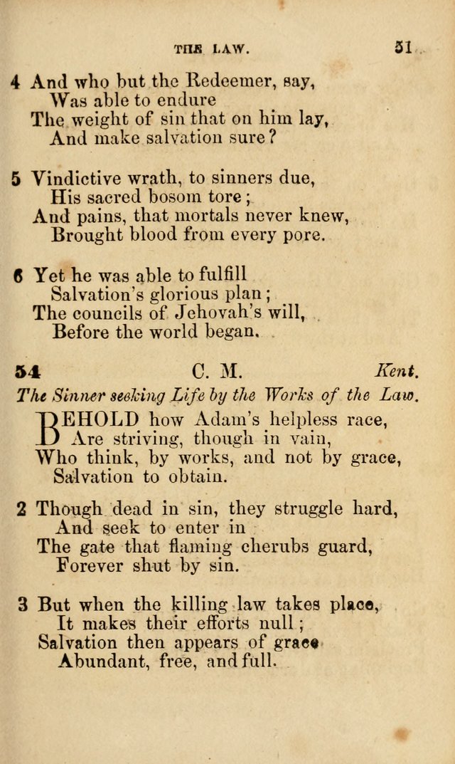 Pocket Hymns: original and selected. designed for the use of the regular Baptist church, and all who love our Lord Jesus Christ page 51