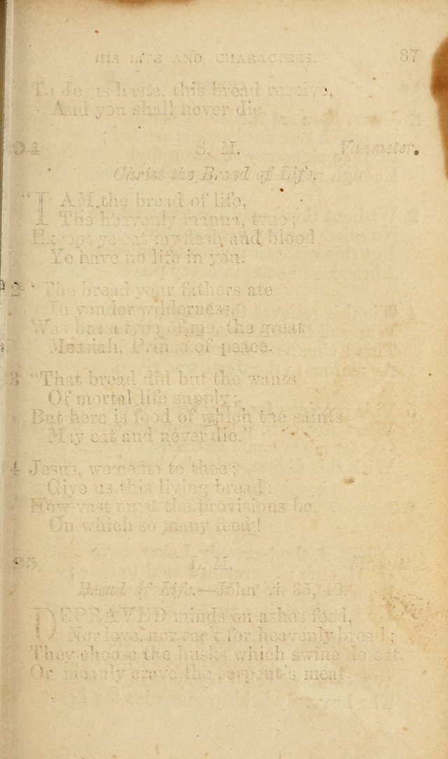 Pocket Hymns: original and selected. designed for the use of the regular Baptist church, and all who love our Lord Jesus Christ page 87