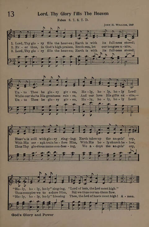 The Presbyterian Hymnal page 13