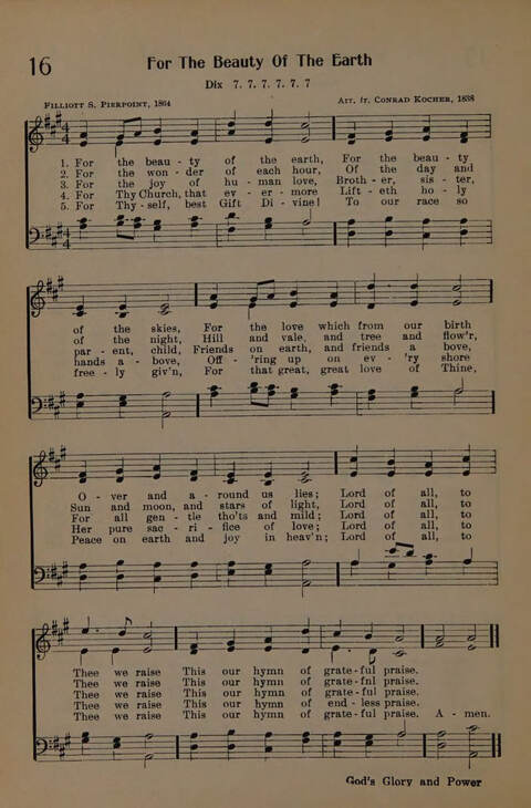 The Presbyterian Hymnal page 16
