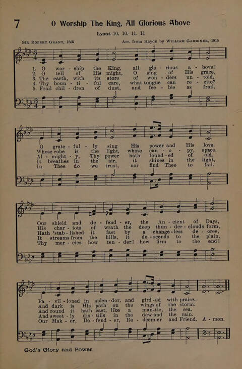 The Presbyterian Hymnal page 7
