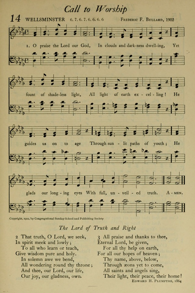 The Pilgrim Hymnal: with responsive readings and other aids to worship page 11
