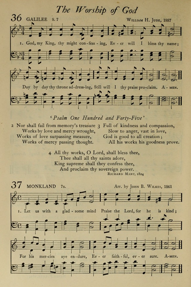 The Pilgrim Hymnal: with responsive readings and other aids to worship page 30
