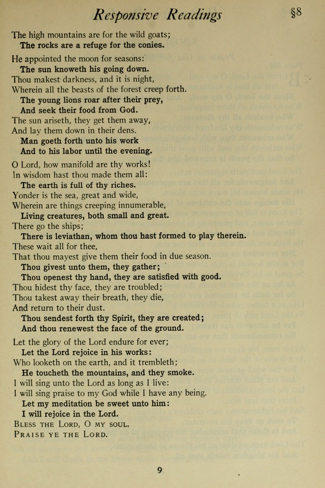 The Pilgrim Hymnal: with responsive readings and other aids to worship page 525