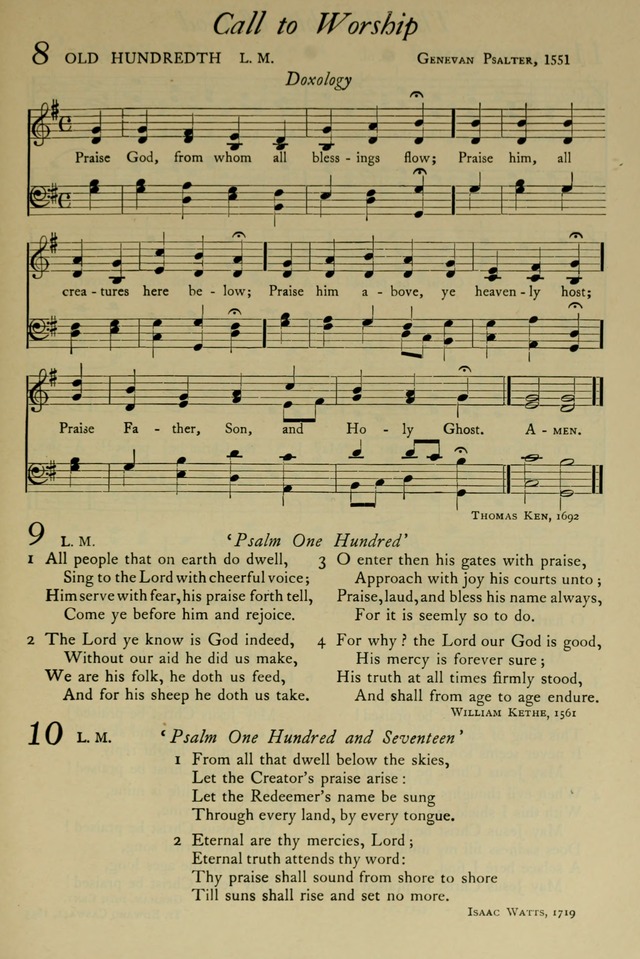 The Pilgrim Hymnal: with responsive readings and other aids to worship page 7