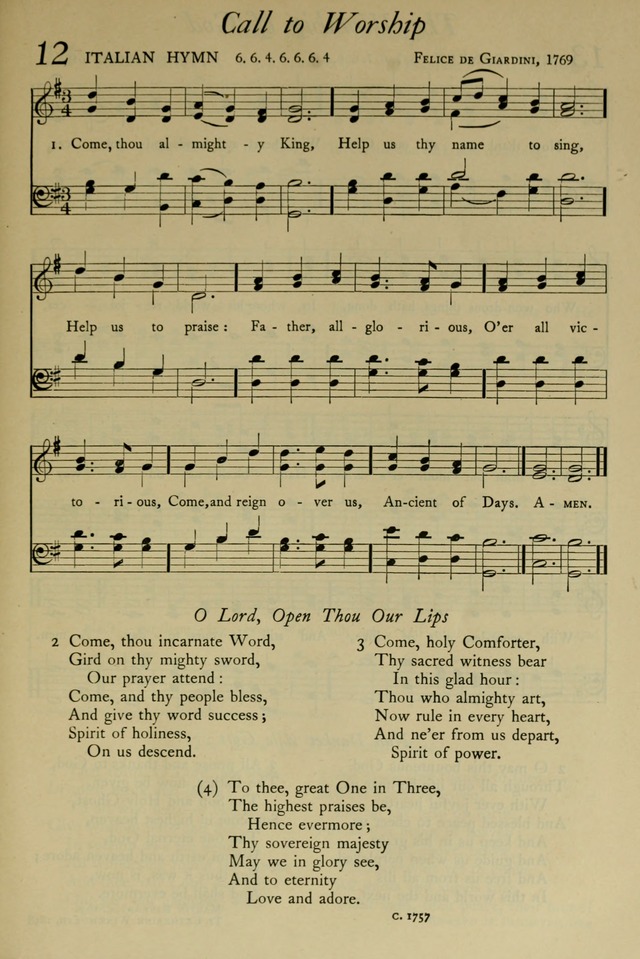 The Pilgrim Hymnal: with responsive readings and other aids to worship page 9