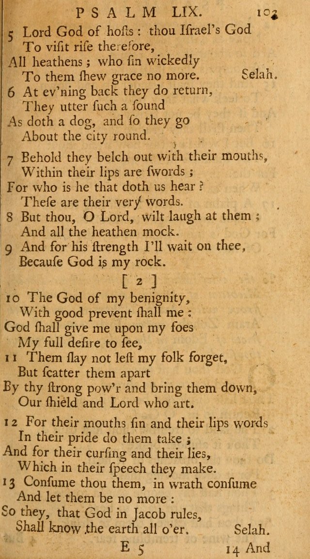 The Psalms, Hymns, and Spiritual Songs of the Old and New-Testament: faithfully translated into English metre: for the use, edification, and comfort of the saints...especially in New-England (25th ed) page 107