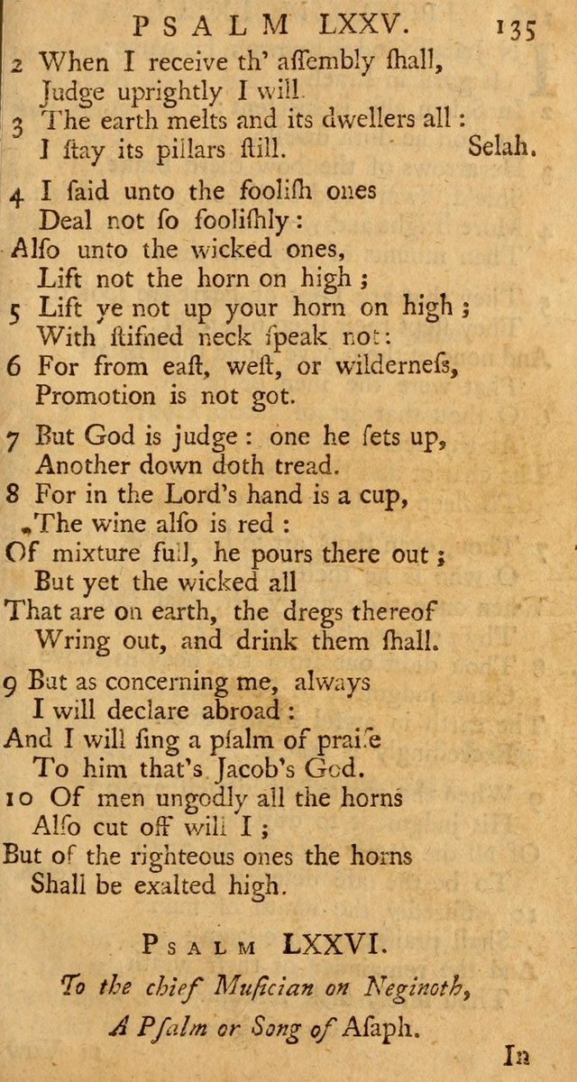 The Psalms, Hymns, and Spiritual Songs of the Old and New-Testament: faithfully translated into English metre: for the use, edification, and comfort of the saints...especially in New-England (25th ed) page 139
