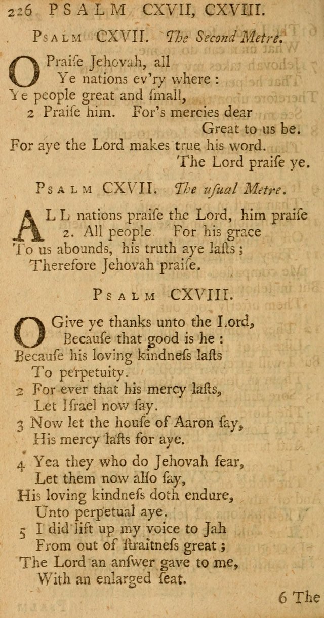 The Psalms, Hymns, and Spiritual Songs of the Old and New-Testament: faithfully translated into English metre: for the use, edification, and comfort of the saints...especially in New-England (25th ed) page 234